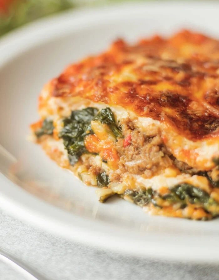 Lasagna de Carne y Espinacas