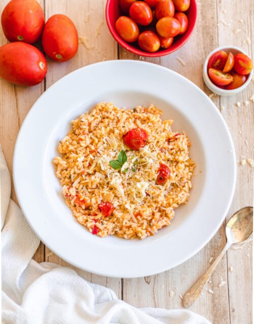 Arroz de tomate y queso