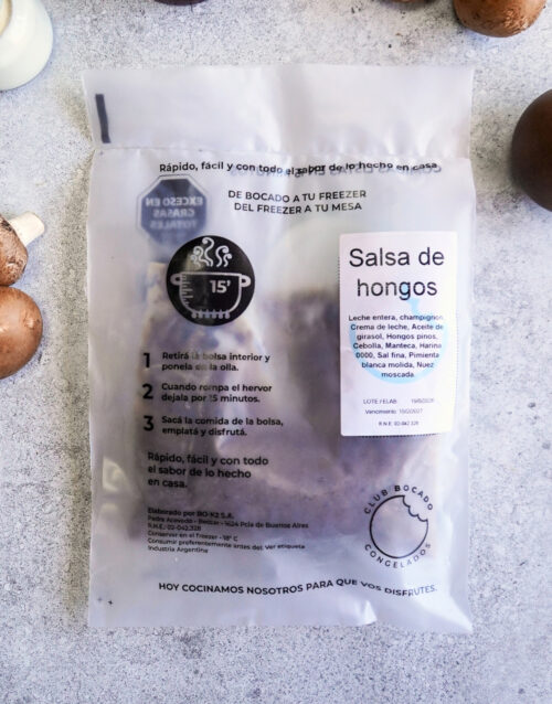Salsa de Champiñones y Hongos de Pino congelada Bocado